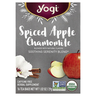 Product Image for Yogi Tea, Spiced Apple Chamomile, Caffeine Free, 16 Tea Bags, 1.02 oz (29 g)