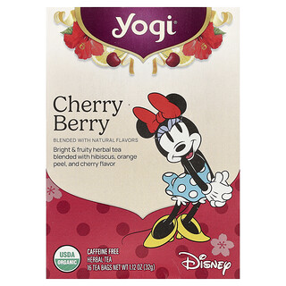 Yogi Tea, Herbal Tea, Cherry Berry, Caffeine Free, 16 Tea Bags, 1.12 oz (32 g)