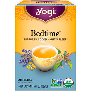 Yogi Tea, ベッドタイム, カフェインフリー, 16ティーバッグ, 0.85oz（24 g）