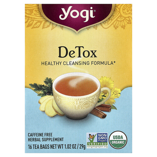 Yogi Tea DeTox, Caffeine Free, 16 Tea Bags, 1.02 oz (29 g)