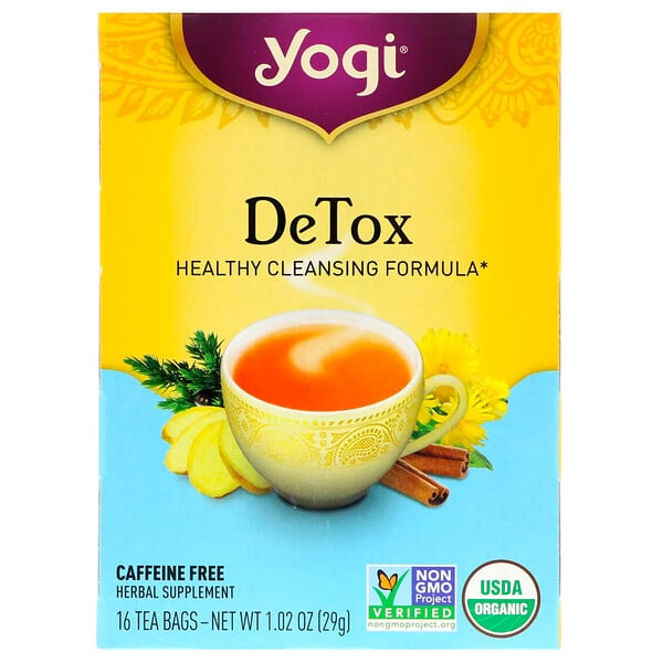 Yogi Tea, ディトックス, カフェインフリー, 16ティーバッグ, 1.02oz(29 g)