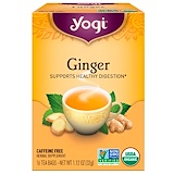 Yogi Tea, Органический имбирь, без кофеина, 16 чайных пакетиков, 32 г отзывы