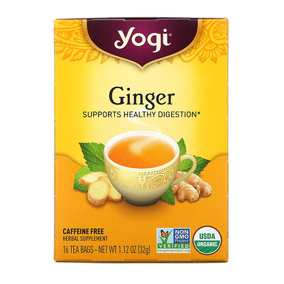 Купить Yogi Tea Органический имбирь, 16 чайных пакетиков, 32 г (1, 12 унции)