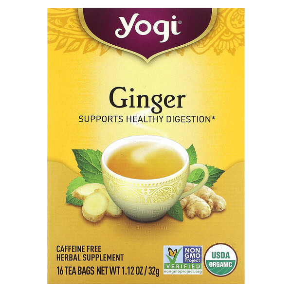 Yogi Tea‏, Organic Ginger, 16 Tea Bags, 1.12 oz (32 g)