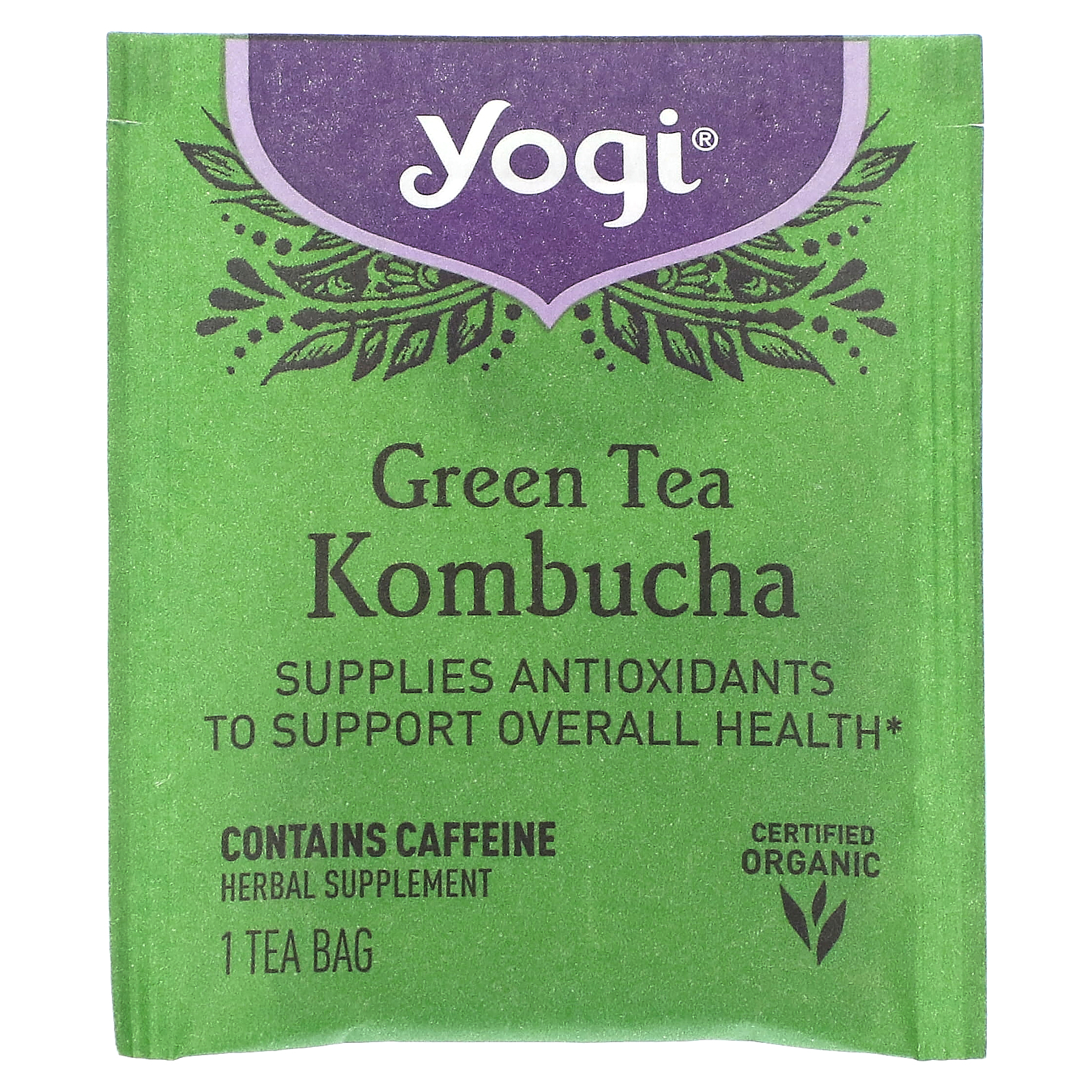 Yogi Tea, 녹차 콤부차, 티백 16개, 32g(1.12oz)