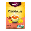 Yogi Tea, Peach DeTox, Caffeine Free, 16 Tea Bags, 1.12 oz (32 g)