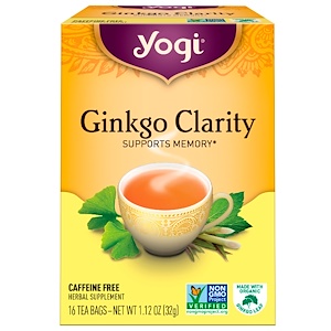 Отзывы о Йоги Ти, Ginkgo Clarity, Caffeine Free, 16 Tea Bags, 1.12 oz (32 g)