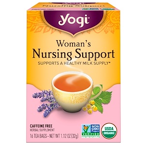 Отзывы о Йоги Ти, Woman's Nursing Support, Caffeine Free, 16 Tea Bags, 1.12 oz (32 g)