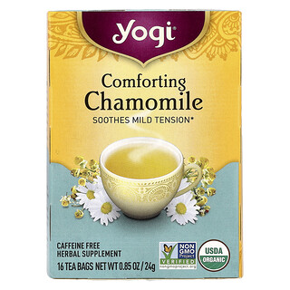 Yogi Tea, 舒缓洋甘菊草本茶，无咖啡萃取，16 茶包，0.85 盎司（24 克）
