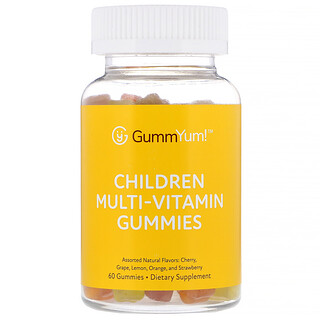 GummYum!, Multivitamin-Fruchtgummis für Kinder, verschiedene natürliche Geschmacksstoffe, 60 Fruchtgummis