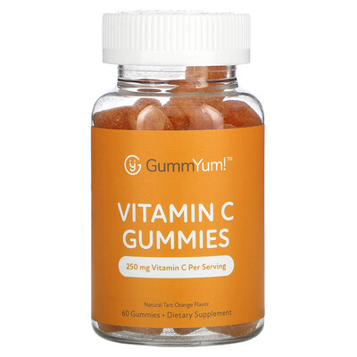 

GummYum! Жевательные таблетки с витамином C натуральный апельсиновый ароматизатор 125 мг 60 шт.