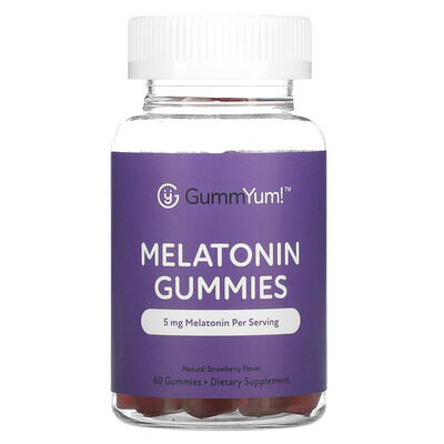 

GummYum! Melatonin Gummies Natural Strawberry 2.5 mg 60 Gummies