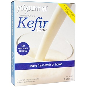 Отзывы о Егурмет, Kefir Starter, Freeze-Dried, 6 Packets, 5 g Each