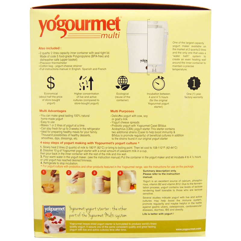 Yogourmet, Multi, Electric Yogurt Maker, 1 Yogurt Maker iHerb
