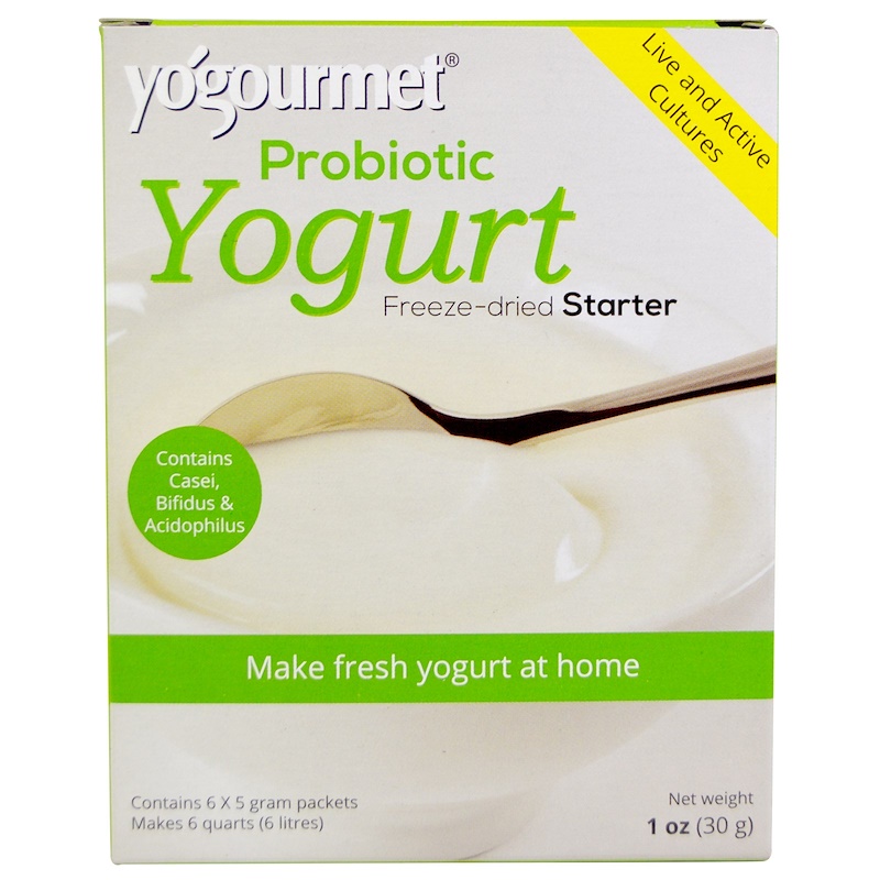 Yogourmet, Probiotic Yogurt, FreezeDried Starter, 6 Packets, 5 g Each