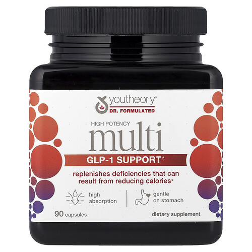 Youtheory, Multi, GLP-1 Support, 90 Capsules