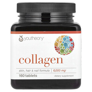 Youtheory, Colágeno, 160 comprimidos