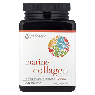 Youtheory, Colágeno marino, 290 comprimidos