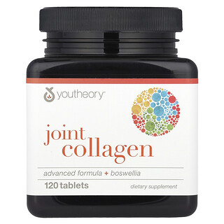 Youtheory, Colágeno para favorecer las articulaciones, Fórmula avanzada más Boswellia, 120 comprimidos