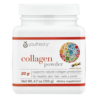 Youtheory, Colágeno en polvo, Vainilla`` 133 g (4,7 oz)