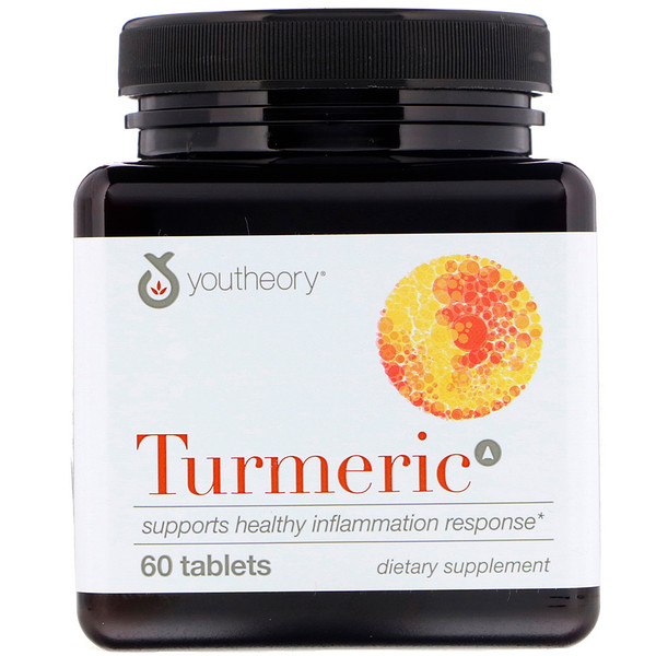 Youtheory, Kurkuma, 60 Tabletten