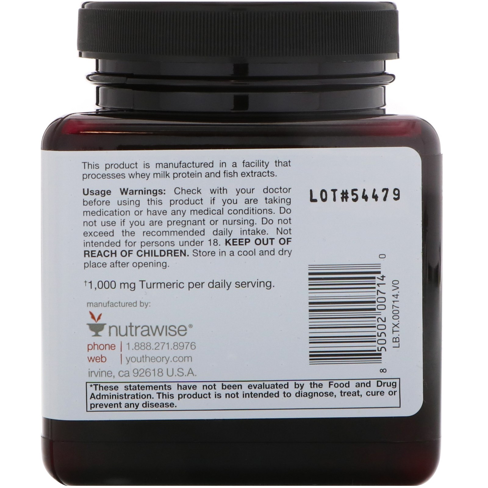 Youtheory, Turmeric, Extra Strength Formula, 1,000 mg, 60 Capsules