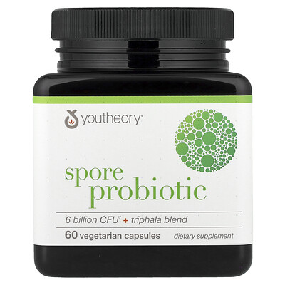 Product Image for Youtheory, Spore Probiotic + Triphala Blend, 60 Vegetarian Capsules