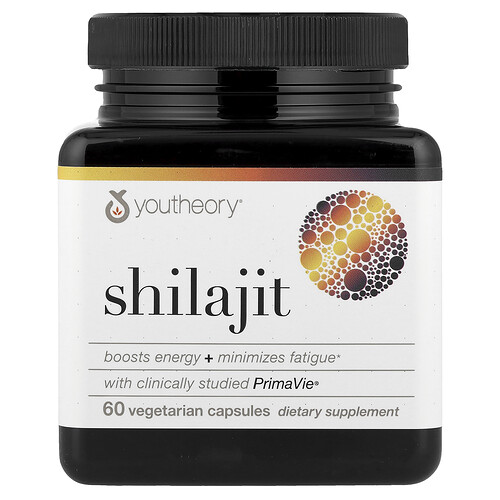 Youtheory Shilajit, 60 Vegetarian Capsules (250 mg per Capsule)