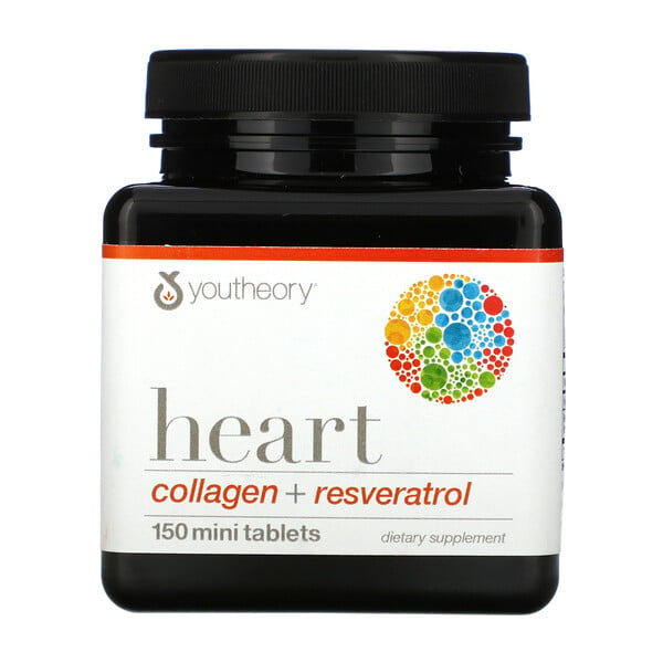 Youtheory‏, Heart, Collagen + Resveratrol, 150 Mini Tablets