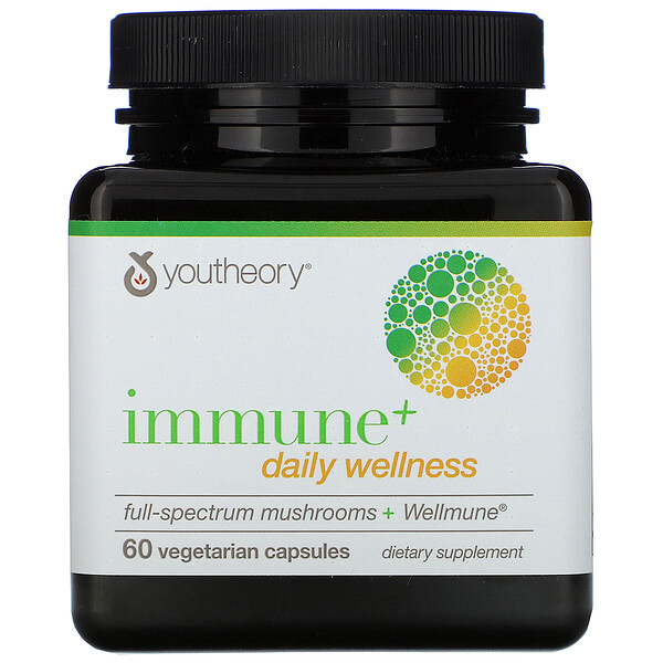 Youtheory, Immune+ Daily Wellness, 60 Vegetarian Capsules iHerb
