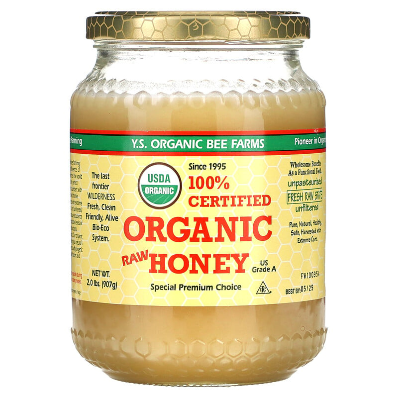 Y.S.エコビーファーム, 100%認証オーガニック生蜂蜜、2.0ポンド(907 g)
