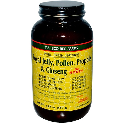 

Royal Jelly, Pollen, Propolis & Ginseng, In Honey, 19.5 oz (552 g)