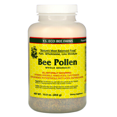 Y.S. Eco Bee Farms Bee Pollen Granules, Whole, 10.0 oz (283 g)