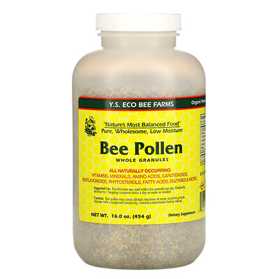 Y.S. Eco Bee Farms Bee Pollen Granules, Whole, 16.0 oz (454 g)