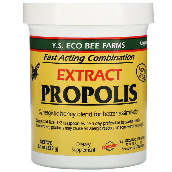 Y.S. Eco Bee Farms‏, פרופוליס, תמצית, 323 גרם (11.4 oz)