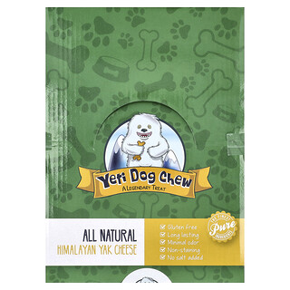 Yeti Dog Chew, Himalajski jak sir, za pse, srednji, 3 lbs
