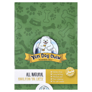 Yeti Dog Chew, Queso de yak del Himalaya, Para perros, Coco, 3 lb