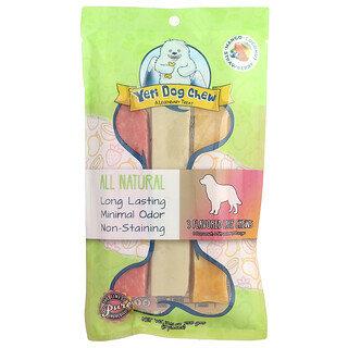 Yeti Dog Chew, Large Chews, For Dogs, Coconut, Strawberry, Mango , 3 Pieces, 10.5 oz (298 g)