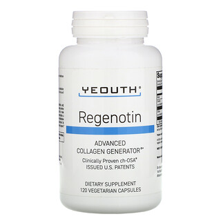 Yeouth, Regenotin, Advanced Collagen Generator, Suplemento generador de colágeno, 120 cápsulas vegetales