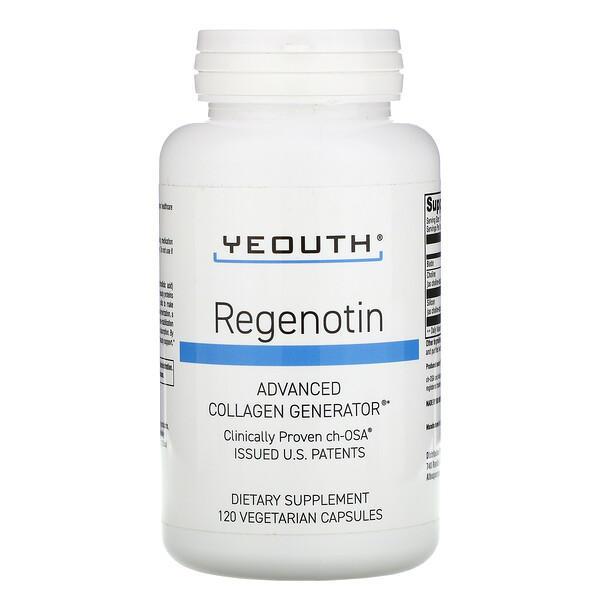 Regenotin, Advanced Collagen Generator, Suplemento generador de colágeno, 120 cápsulas vegetales