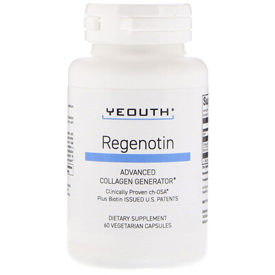Yeouth Regenotin, улучшенный источник коллагена, 60 вегетарианских капсул