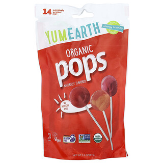 YumEarth, Biologische ijsjes, geassorteerd, 14 individueel verpakte ijsjes, 87 g