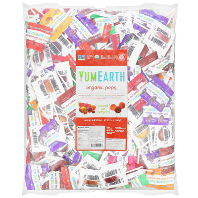 Organic Pops, Assorted Fruits Flavors, 300 Pops, 73.8 oz (2092 g) cake pops