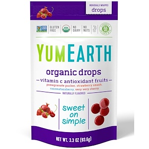 Купить YumEarth, Органические леденцы с витамином C, Anti-Oxifruits, 93,5 г  на IHerb