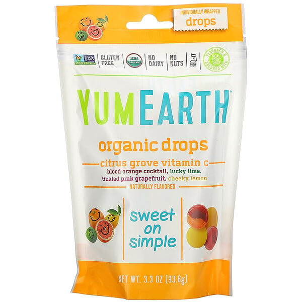 Organic Vitamin C Drops, Citrus Grove, 3.3 oz (93.5 g)