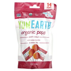 YumEarth, Organic Hot Chili Pops, Chili Mango Mambo, 14 Pops, 3.1 oz (87 g) (Discontinued Item) 