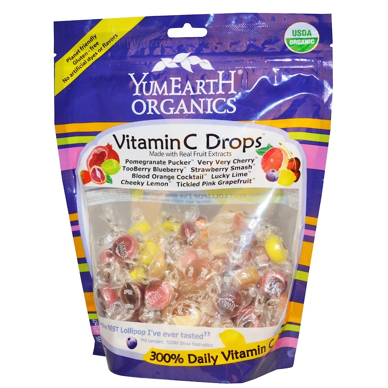 YumEarth, Organic Candy Drops, Vitamin C, Assorted Flavors, 11.7 oz