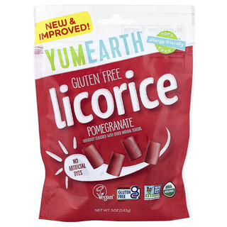 YumEarth, Liquirizia senza glutine, melograno, 142 g
