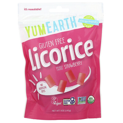 YumEarth  Gluten Free Licorice  Strawberry  5 oz (142 g)
