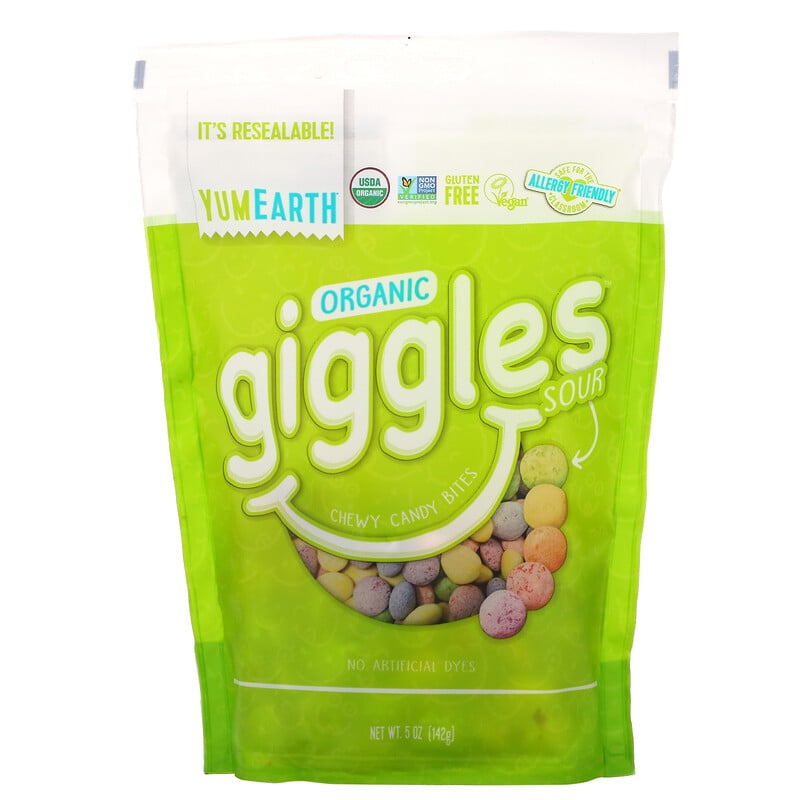 YumEarth, Organic Giggles, Sour, 5 oz (142 g) - iHerb